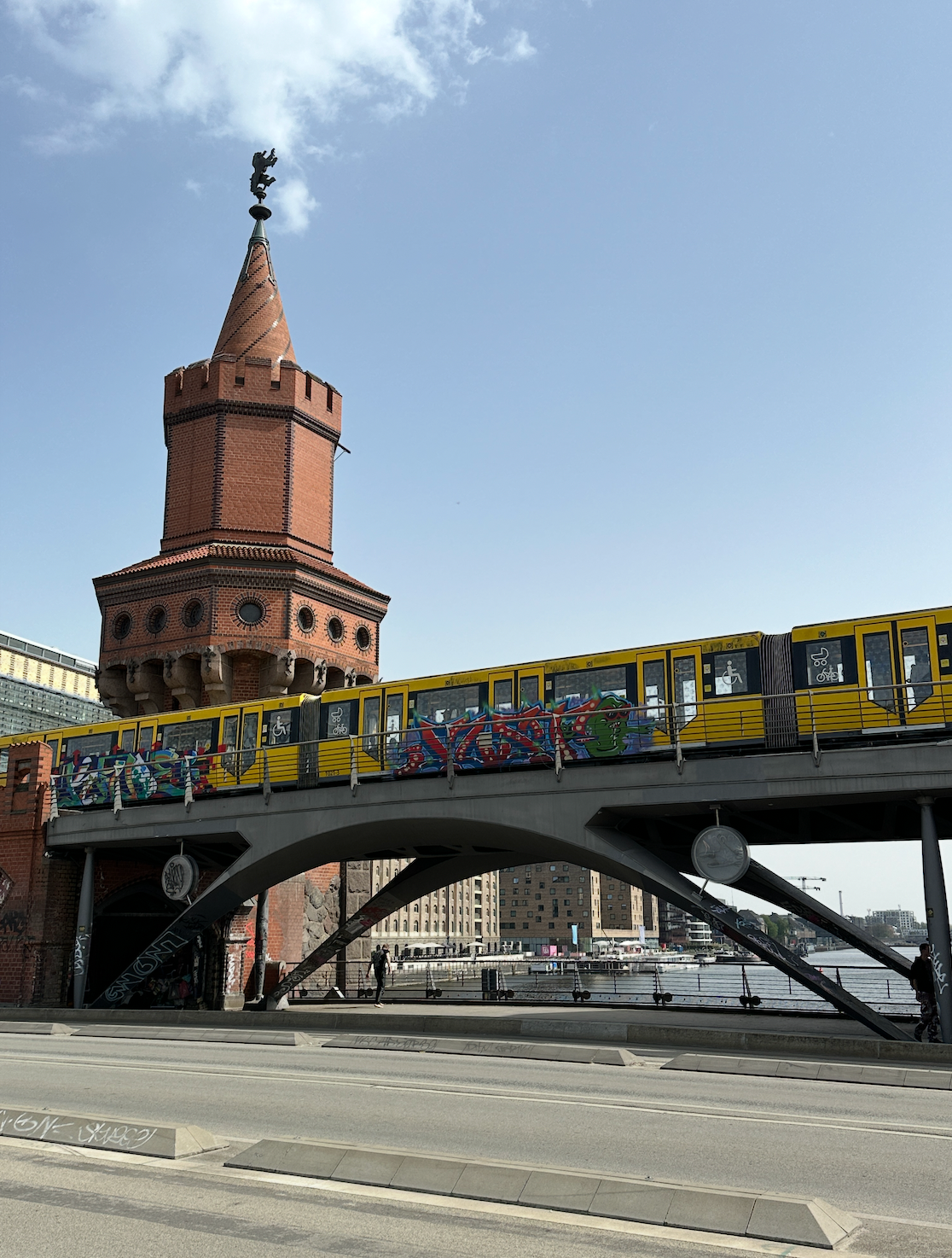 Class Trip Berlin Street Art Tour — group photo on Warschauer Brücke