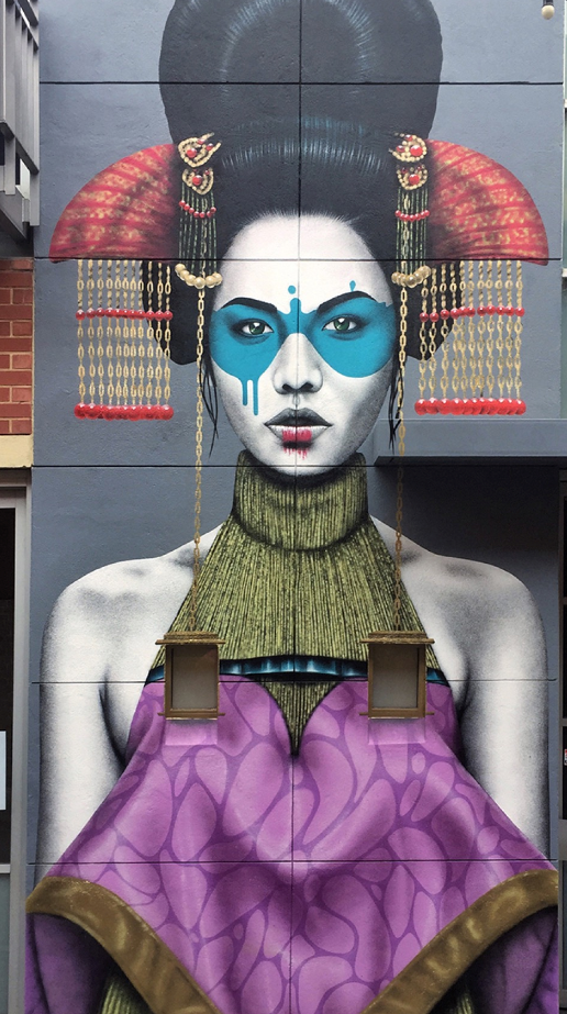 Adelaide Team Building Street Art Walk — team regrouping around Ebenezer Place