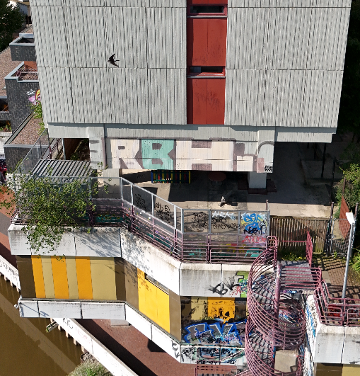 Close-up of layered posters near Glocksee on the Street Art Tour Hanover route