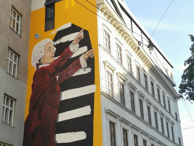 Vienna Team Building Street Art Walk — casual meet-up with snacks at Naschmarkt