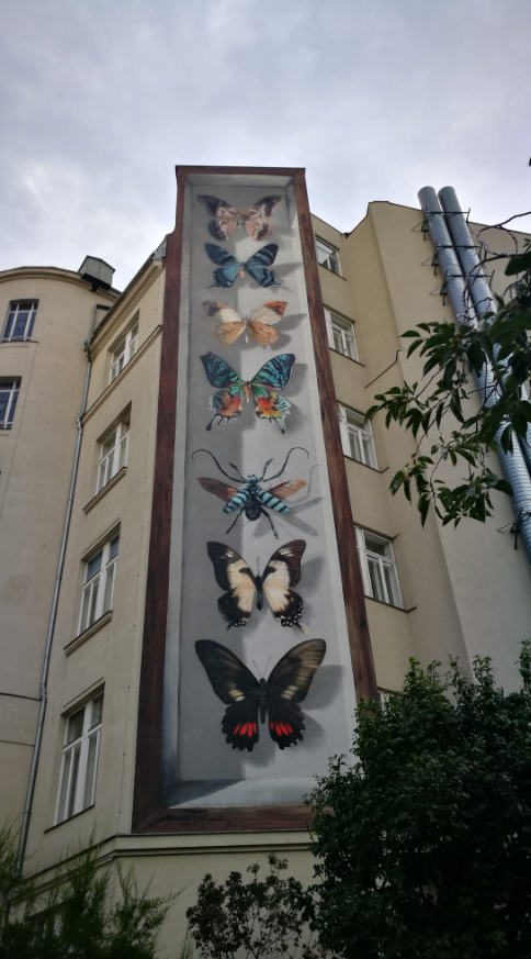 Vienna Team Building Street Art Walk — colleagues exploring Gumpendorfer Straße with the app
