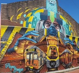 Sydney Team Building Street Art Walk — participants checking the live leaderboard