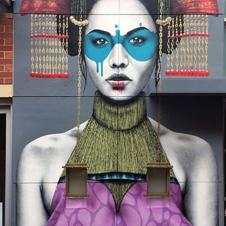 Adelaide Team Building Street Art Walk — team regrouping around Ebenezer Place