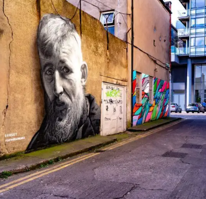 Dublin Team Building Street Art Walk — colleagues exploring lanes with the app in Temple Bar