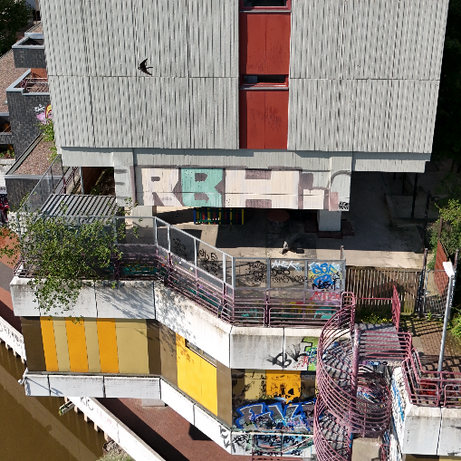 Close-up of layered posters near Glocksee on the Street Art Tour Hanover route