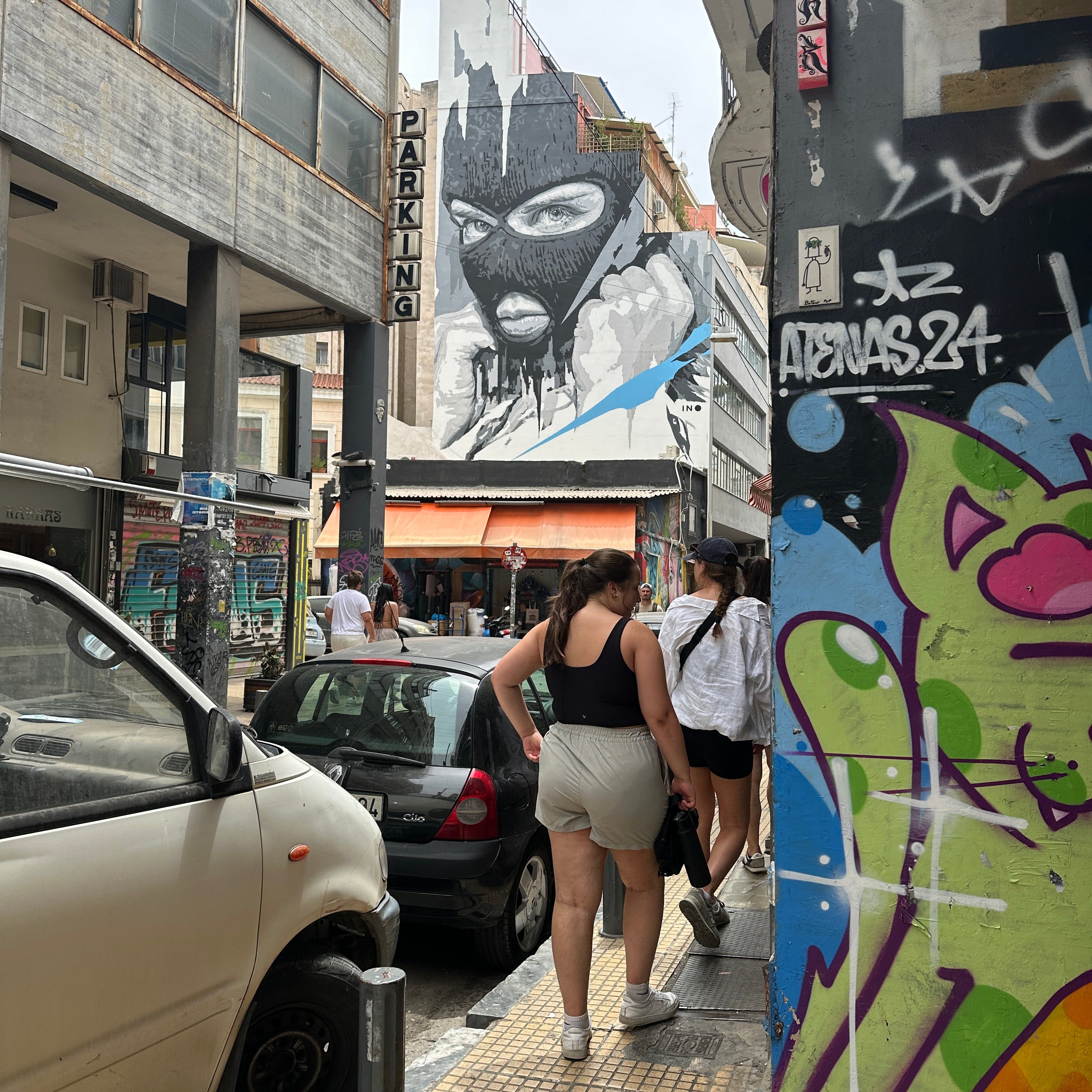 Athens Team Building Street Art Walk – street art lovers exploring murals by Wild Drawing and Rams MSK