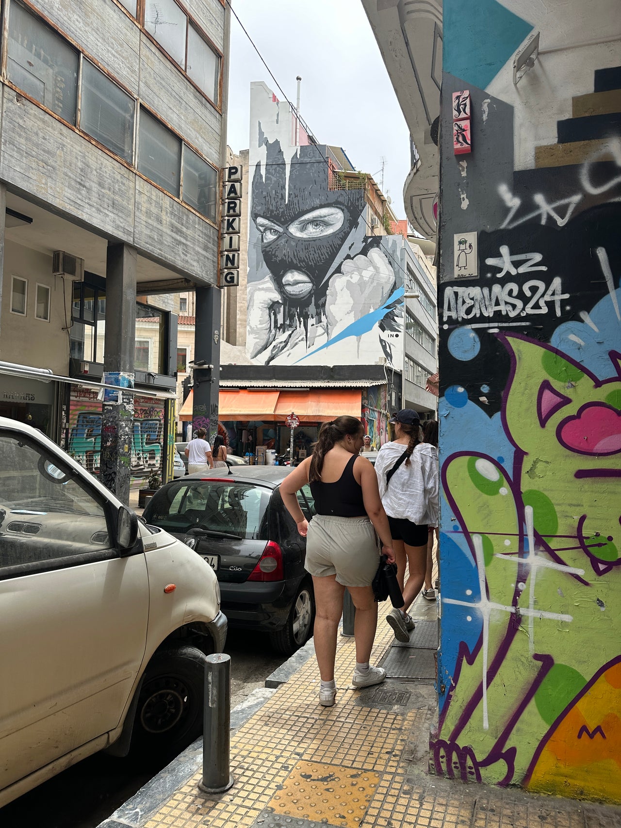 Athens Team Building Street Art Walk – street art lovers exploring murals by Wild Drawing and Rams MSK