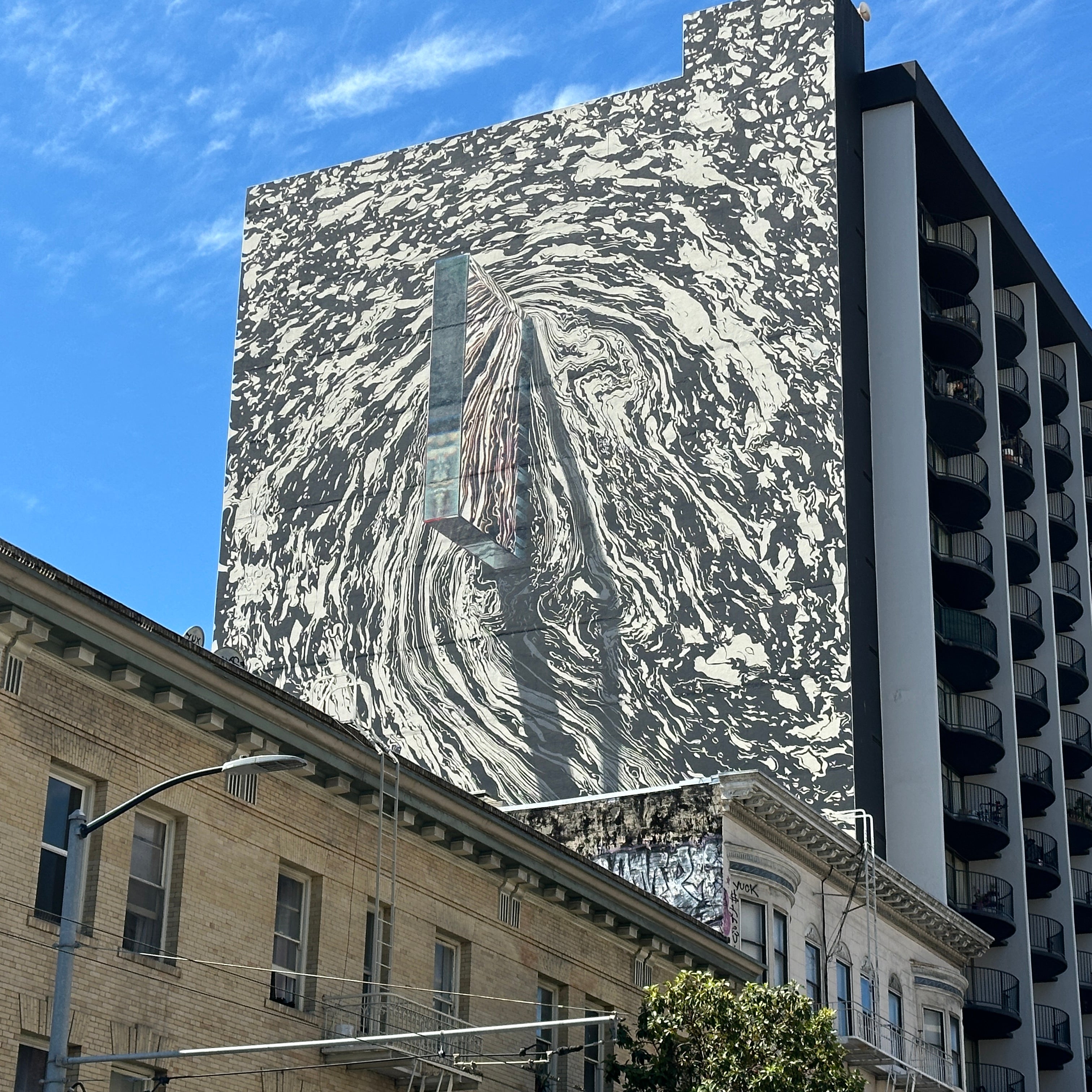 Friends exploring murals in the Mission on the Street Art Tour San Francisco