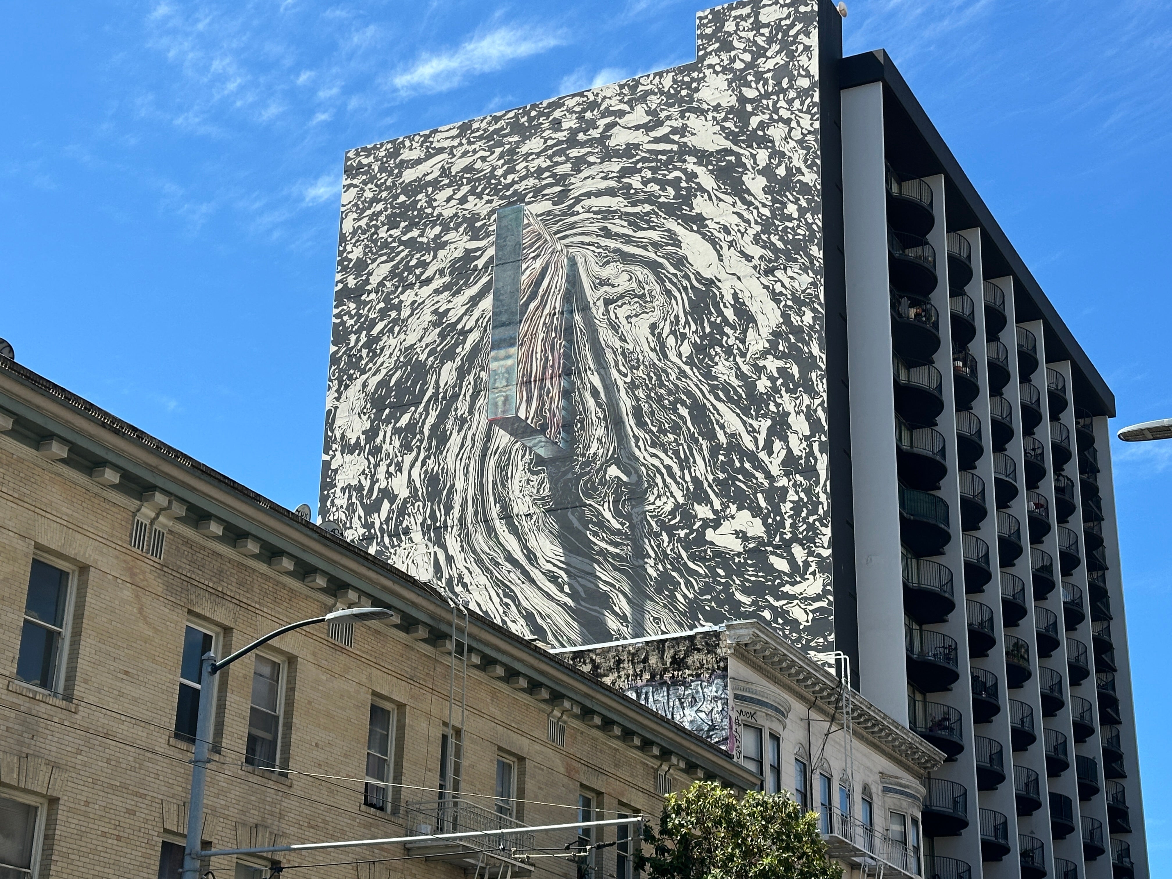 Friends exploring murals in the Mission on the Street Art Tour San Francisco