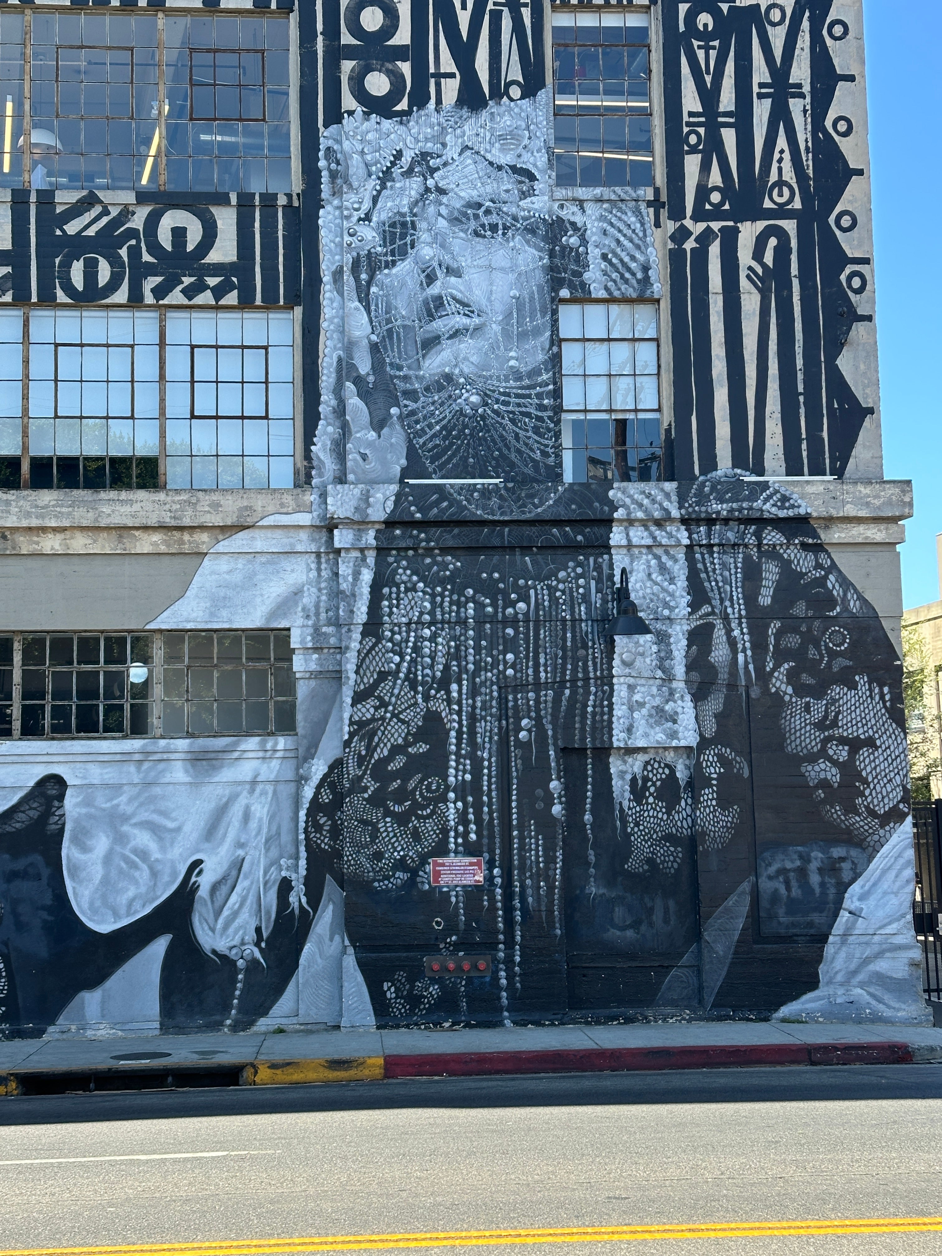 Class Trip Los Angeles Street Art Tour — group photo along Mateo Street murals